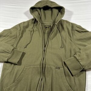 Stanley Full Zip Hoodie Size XL Green Hooded Jacket Waffle Knit Lined Work